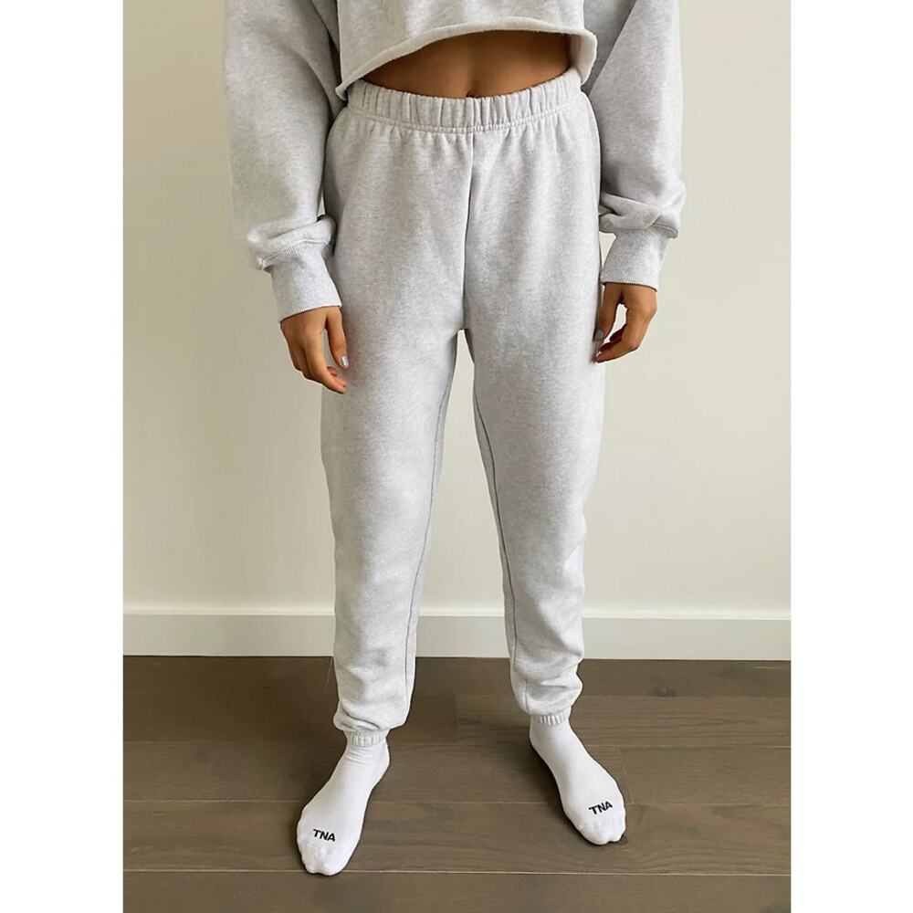 TNA The Cozy Fleece Grey Jogger‎ Pants XXS Lounge Casual Cozy
